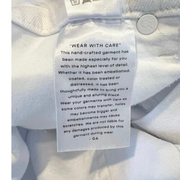 Good American Plus White High Rise Ankle High Raw Hem Straight Leg Jeans 22W - Picture 6 of 14